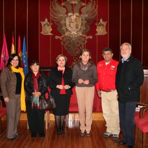 isita de cortesía de una delegación de la ciudad mexicana de Guanajuato, hermanada con Toledo,  al Ayuntamiento