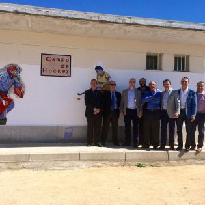 a Escuela de Gimnasia de Toledo acoge el partido inaugural del primer campo de hockey sobre hierba de Castilla-La Mancha