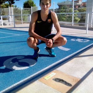 l atleta internacional toledano Lucas Búa ya tiene su calle dedicada en la pista azul de la Escuela de Gimnasia