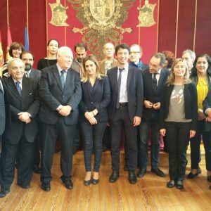 olón recibe al ex ministro Moratinos en una recepción previa a la entrega del I Premio Internacional Gerardo de Cremona