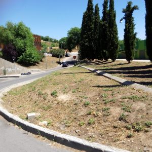 l Ayuntamiento procede a la limpieza y desbroce de las zonas ajardinadas del entorno de la Estación de Autobuses y Safont