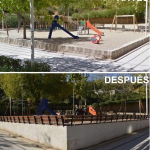 l Ayuntamiento incorpora una práctica y funcional barrera al parque de Viguetas que mejorará su uso, estética y seguridad