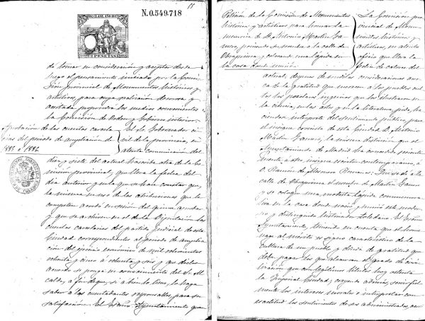 1887-02-23_Propuesta de dedicatoria de calle a Martín-Gamero