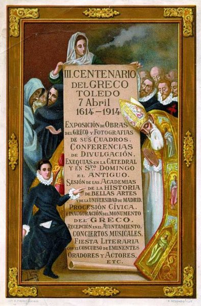 Cartel anunciador del III Centenario del Greco 1614-1914