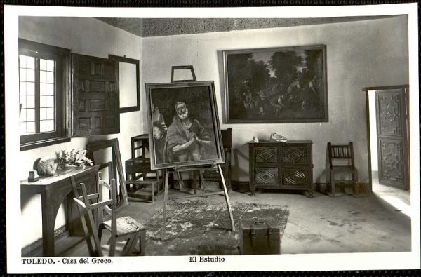 Sala de la Casa del Greco-Postal editada por Luis Arribas hacia 1958_P-1767