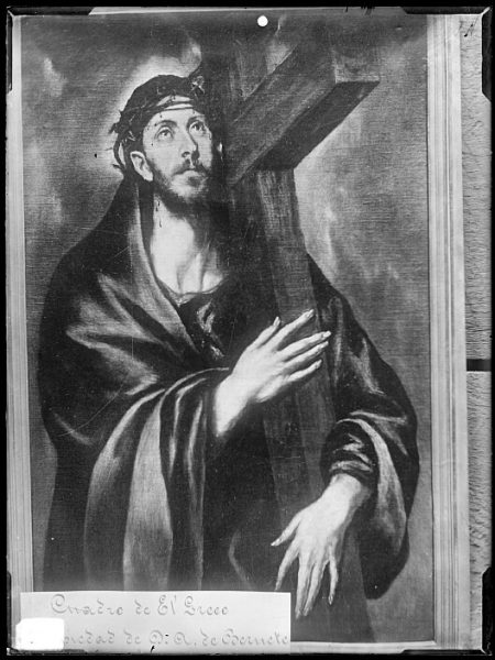 CA-0602-VI_Pintura de Domenico Theotocopuli El Greco-Cristo abrazado a la cruz