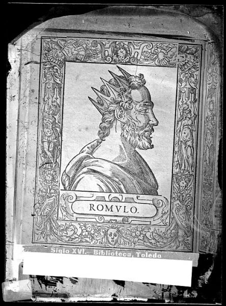 CA-0676-VI_Grabado-Retrato de Rómulo, fundador de Roma