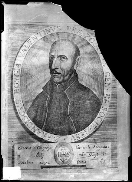 CA-0677-VI_Grabado-Retrato de Francisco de Borja, prepósito general de la Compañía de Jesús