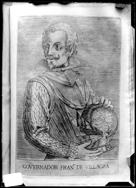 CA-0687-VI_Grabado-Retrato de Francisco de Villagra Velázquez, gobernador de Chile