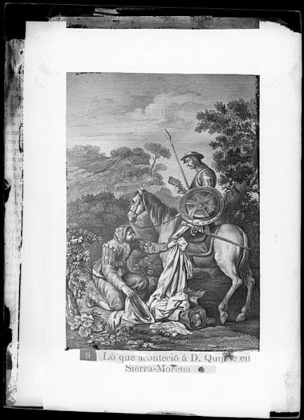 CA-0754-VI_Grabado del Quixote-Escena titulada Lo que aconteció a D Quijote en Sierra Morena