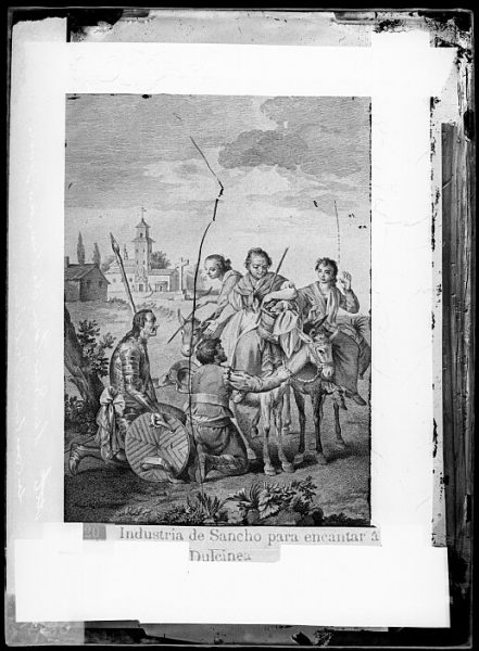 CA-0764-VI_Grabado del Quixote-Escena titulada Industria de Sancho para encantar a Dulcinea