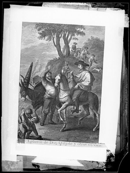 CA-0778-VI_Grabado del Quixote-Escena titulada Ag³eros de Don Quijote y otros sucesos