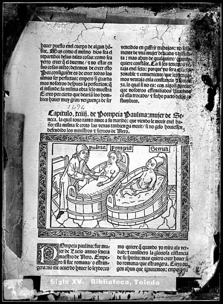 CA-0817-VI_Grabado que ilustra el comienzo del capítulo 94 del libro De claris mulieribus , de Boccaccio, impreso en Zaragoza, en 1494