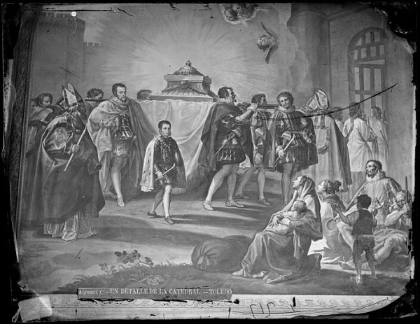 Catedral-Fresco de Francisco Bayeu titulado Translación de los restos de San Eugenio en la pared de una de las naves del claustro_CA-0105-VI