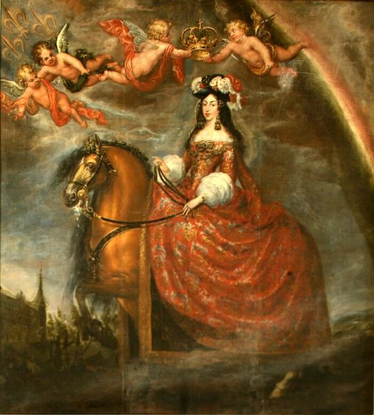 Retrato ecuestre de María Luisa de Orleans por Francisco Rizi - 1679