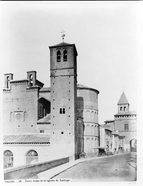 05-LAURENT - 0018 - Torre árabe de la iglesia de Santiago_1 [Calle Real del Arrabal]