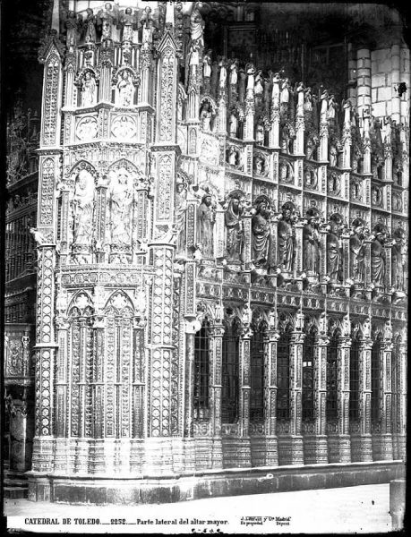 20-LAURENT - 2252 - Catedral de Toledo_Parte lateral del altar mayor