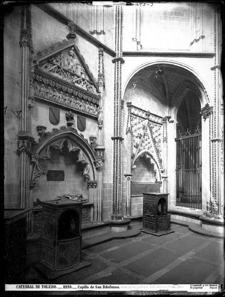 29-LAURENT - 2259 - Catedral de Toledo_Capilla de San Ildefonso, con el sepulcro del obispo Carrillo