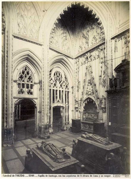 30-LAURENT - 2260 - Catedral de Toledo_Capilla de Santiago, con los sepulcros de Don Álvaro de Luna y su mujer