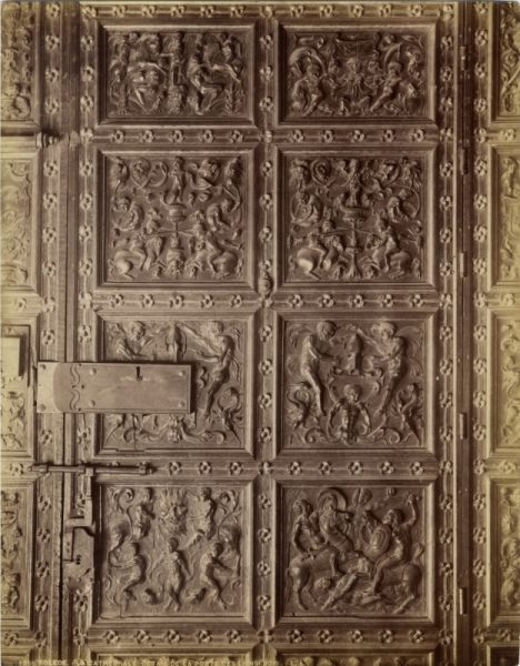 LEON - LEVY - 1355 - La Catedral - Detalle de la Puerta de los Leones (Madera) [1]