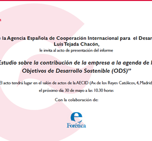 Presentación del “Estudio sobre la contribución de la empresa a la agenda de los Objetivos de Desarrollo Sostenible (ODS)”