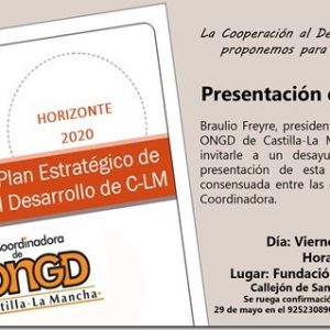 Presentación del documento:»Propuesta de Plan Estratégico de Cooperación al Desarrollo en CLM»