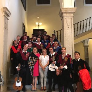 ecepción en el Ayuntamiento a participantes del XIII Certamen Nacional de Tunas Universitarias y de Distrito