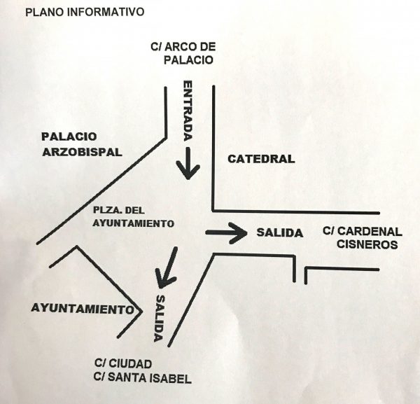 Plano informativo Entradas y Salidas Luz Toledo