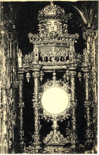 10545 - Catedral. Tesoro Mayor. Custodia de Isabel la Católica. Parte superior. Siglo XV