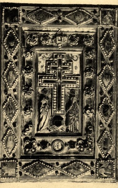 10556 - Catedral. Tesoro Mayor. Texte [Evangeliario] de plata dorada y esmaltes. Siglo XIV