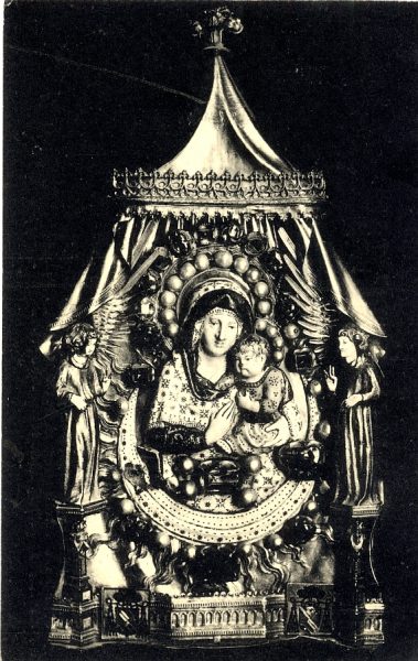 10559 - Catedral. Tesoro Mayor. Portapaz del Cardenal Mendoza, de oro y esmalte. Siglo XV