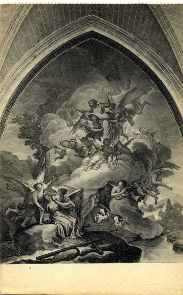 10782 - Catedral. Claustro. Bayeu. Muerte de Santa Casilda. Fresco. Siglo XVIII