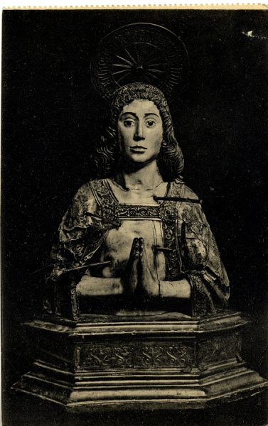 10792 - Catedral. Ochavo. Busto de plata de San Sebastián con reliquia. Siglo XV
