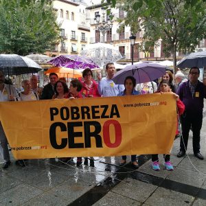 a plaza de Zocodover acoge una concentración en el Día Internacional para la Erradicación de la Pobreza