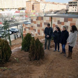 a alcaldesa visita las obras del talud de la avenida de Irlanda con una inversión de 240.000 euros y más de 350 árboles y arbustos