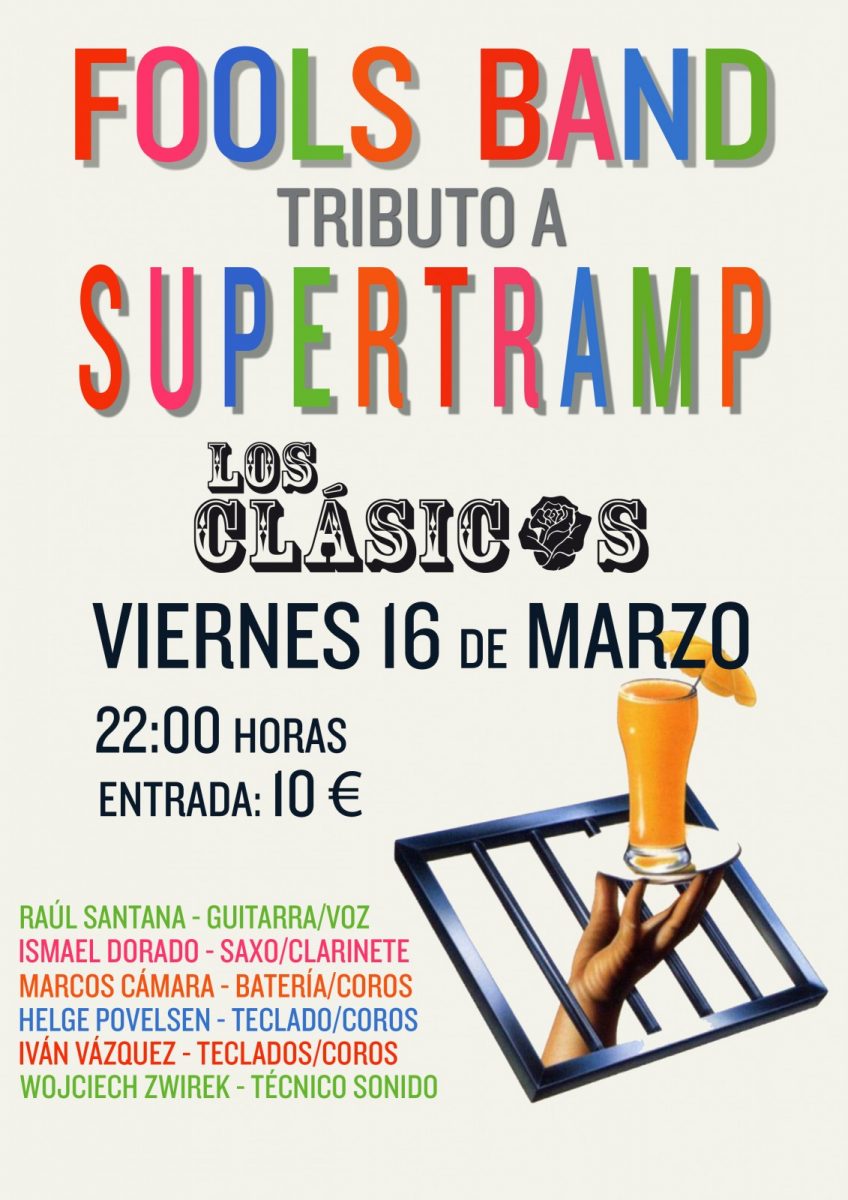 https://www.toledo.es/wp-content/uploads/2018/02/fools-bandcartel-848x1200.jpg. Fools Band (Tributo a Supertramp)