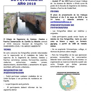 XVI Concurso Nacional de fotografía “LA INGENIERÍA CIVIL Y EL MEDIO AMBIENTE”