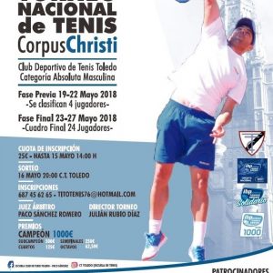 a final del XVIII Torneo Nacional de Tenis ‘Corpus Christi’ se disputa este domingo gracias a la colaboración del Ayuntamiento