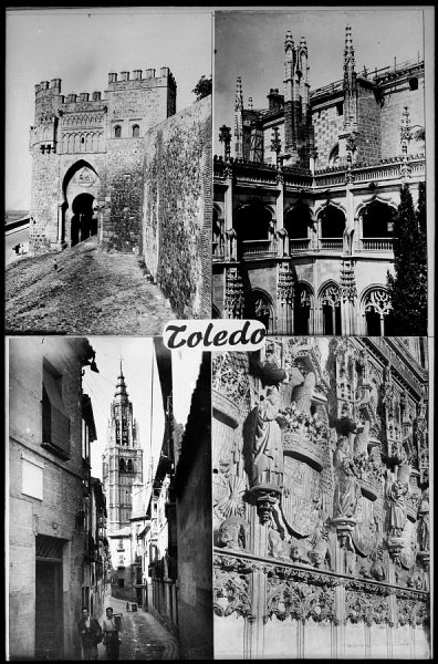 0525 - Conjunto de cuatro imágenes en miniatura de la ciudad de Toledo