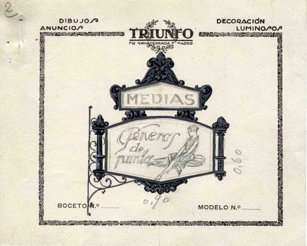 1926 - Medias, géneros de punto - Calle del Comercio 38 - Jesús Echevarría