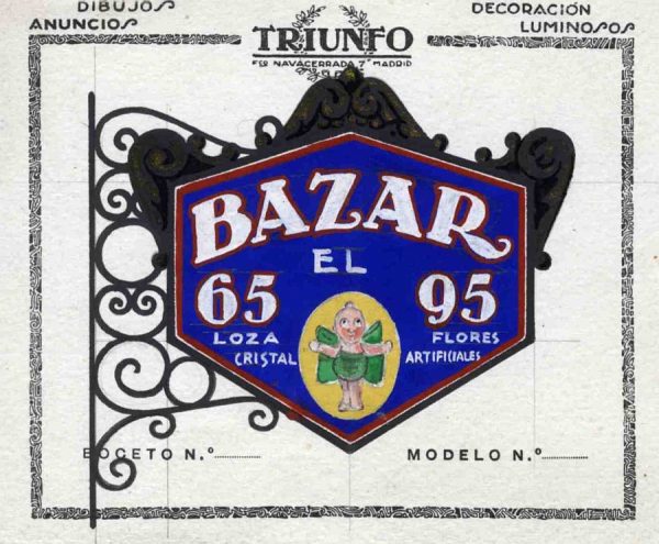 1929 - Bazar El Ángel - Esquina de la calle Sierpe con la Bajada al Corral de D. Diego - Eusebio Repino