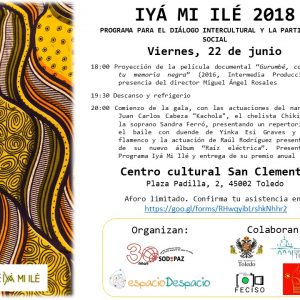 El Ayuntamiento colabora este viernes con el programa para el diálogo intercultural y la participación social ‘Iyá Mi Ilé 2018’
