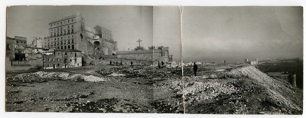 MMH-125-Obras de construcción del aparcamiento en la explanada del Alcázar, junto a San Miguel_ca 1950