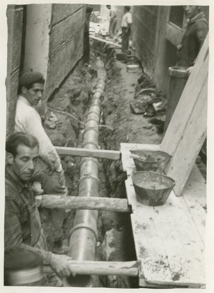 MMH-255-Obras de urbanización en la calle de la Lechuga o Bécquer_1960 - Fot Celestino