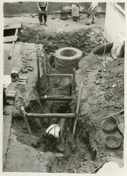 MMH-258-Obras de urbanización en la calle de la Lechuga o Bécquer_1960 - Fot Celestino