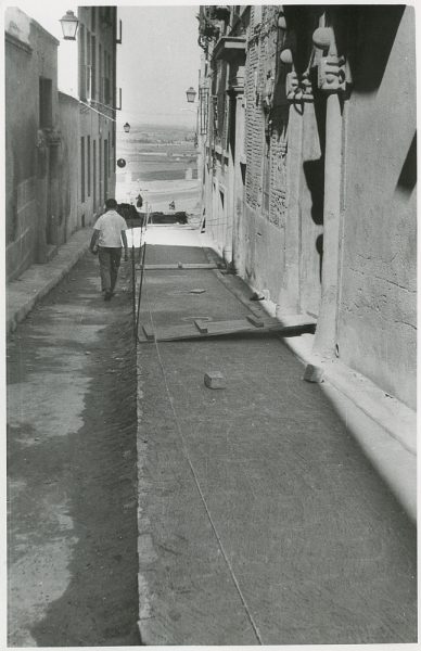 MMH-318-Obras de urbanización en la calle de Núñez de Arce_1960 - Fot Flores