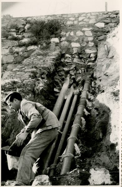 MMH-373-Obras de urbanización junto al tramo de murallas de la calle Gerardo Lobo_1960 - Fot Flores