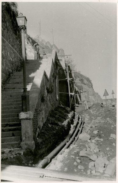 MMH-374-Obras de urbanización junto al tramo de murallas de la calle Gerardo Lobo_1960 - Fot Flores