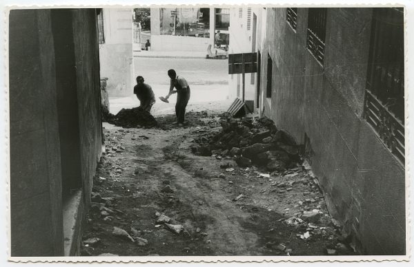 MMH-462-Obras de urbanización en la calle de Recoletos_1961 - Fot Flores