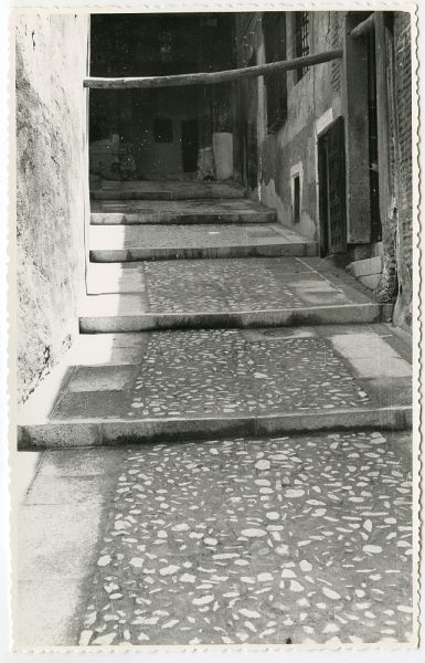 MMH-498-Obras de urbanización en el callejón de Agustín Moreto_1961 - Fot Flores